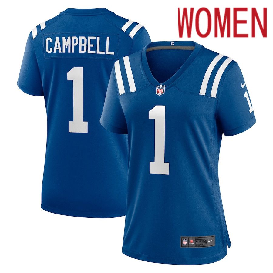 Women Indianapolis Colts 1 Parris Campbell Nike Royal Game Player NFL Jersey